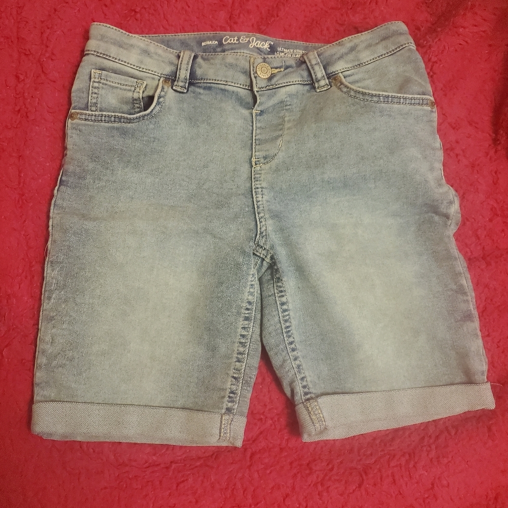 NEW Light Blue Size L 10/12 Girl Bermuda